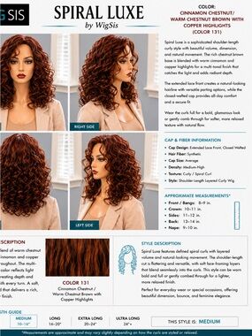 Spiral Luxe by Wig Sis in Cinnamon Chestnut (Color 131)